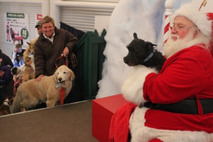Santa has tails wagging at Welcome Center